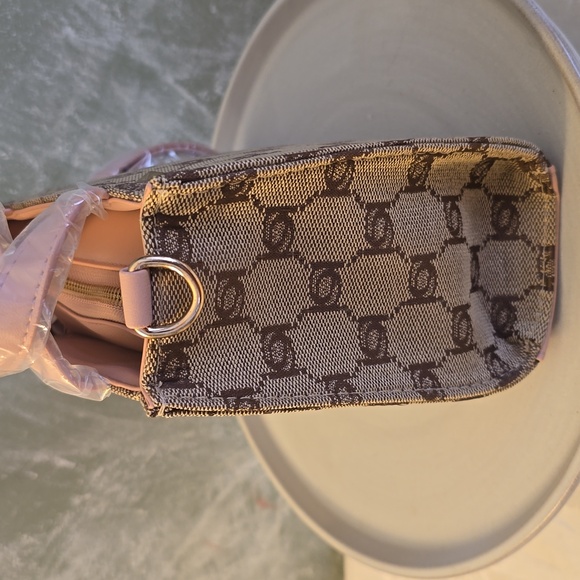 bebe Talulla Mini Satchel Blush Monogram Logo Crossbody Shoulder Bag NWT - Picture 8 of 12